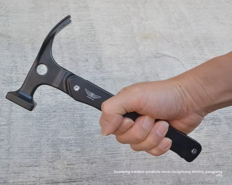 Safebros Multi-Functional Outdoor Camping Tent Pegs Hammer Square Head Ground Nail Canopy Fixing Claw Pile ALMIGHTY EAGLE PF23 Black