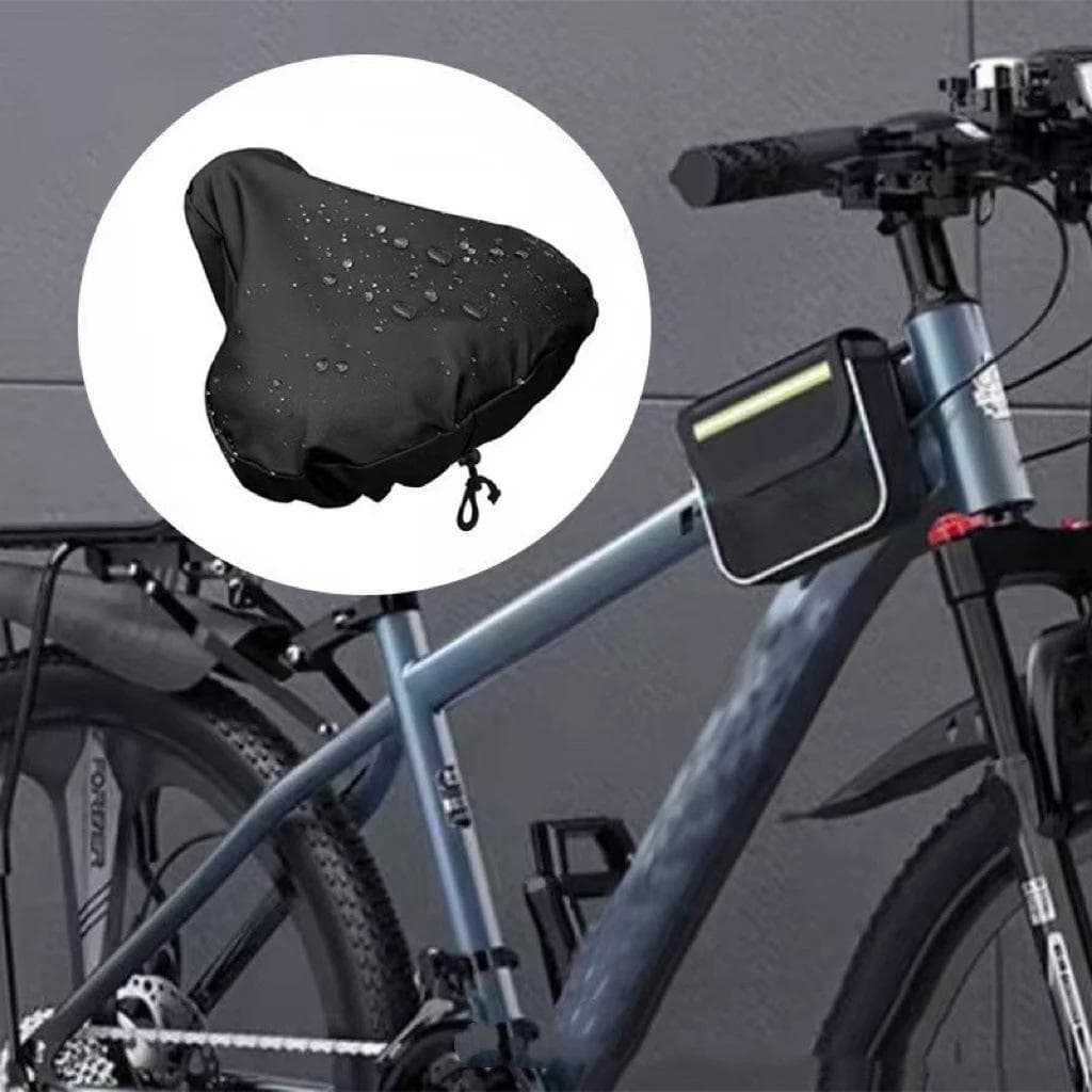 Safebros Waterproof Bicycle Saddle Rain Cover With Drawstring Closure for Mountain Bike and Road Bike Seat Protection Use