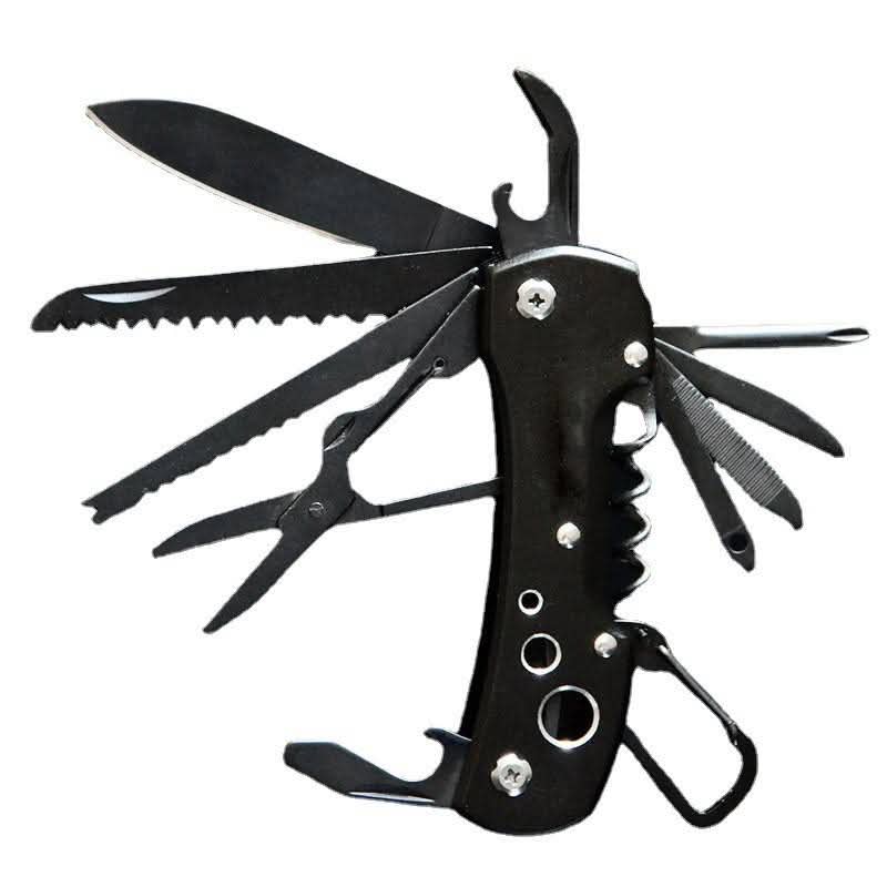 Professional EDC Camping Multi-Tool Knife, 6.5cm Stainless Blade, Multi-functional Tool