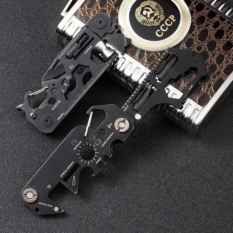Safebros Pocket Swiss Stainless Steel Multitool Portable Credit Card Tool Survival & Emergencies for Camping Hiking