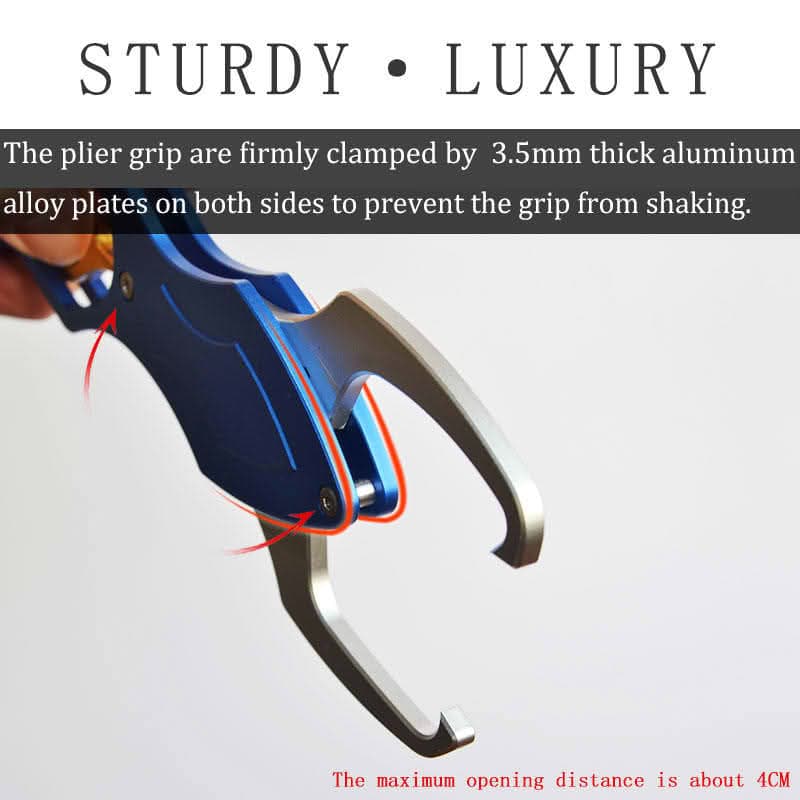 Safebros Aluminum Alloy Fish Lip Grabber Fishing Tool Plier with 4cm Mouth Width for Secure Grip Multi-Use Essential Fishing Accessory