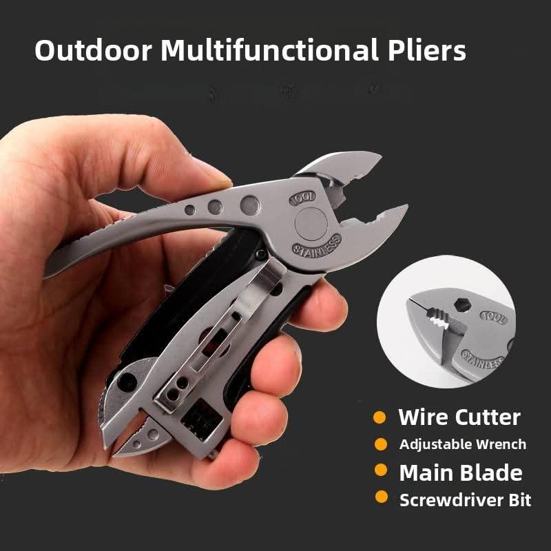 Safebros High Quality Survival Emergency Spanner Hand Multitool Multi-functional Adjustable Wrench Tools Plier