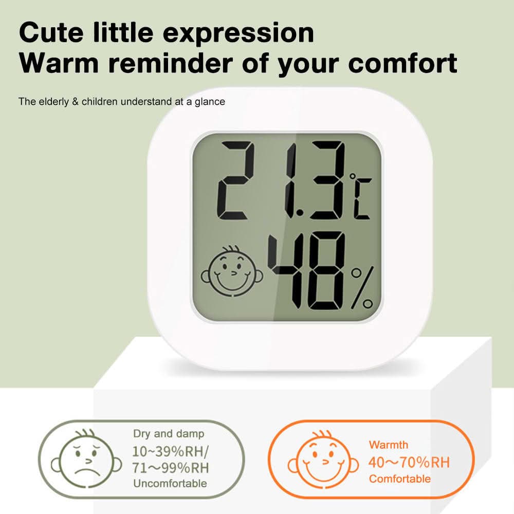 Safebros Indoor Thermometer - Humidity Gauge Meter Digital Hygrometer Room Thermometer for Home, Hight Accurate Temperature and Humidity Monitor for Greenhouse, Reptile, Humidors, Cellar, Office