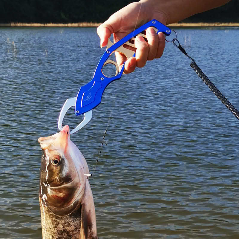 Safebros Aluminum Alloy Fish Lip Grabber Fishing Tool Plier with 4cm Mouth Width for Secure Grip Multi-Use Essential Fishing Accessory