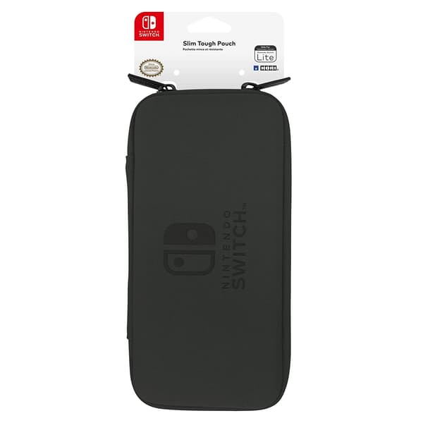 Nintendo Switch Lite Slim Tough Pouch (Black) by Hori - Officially Licensed by Nintendo
