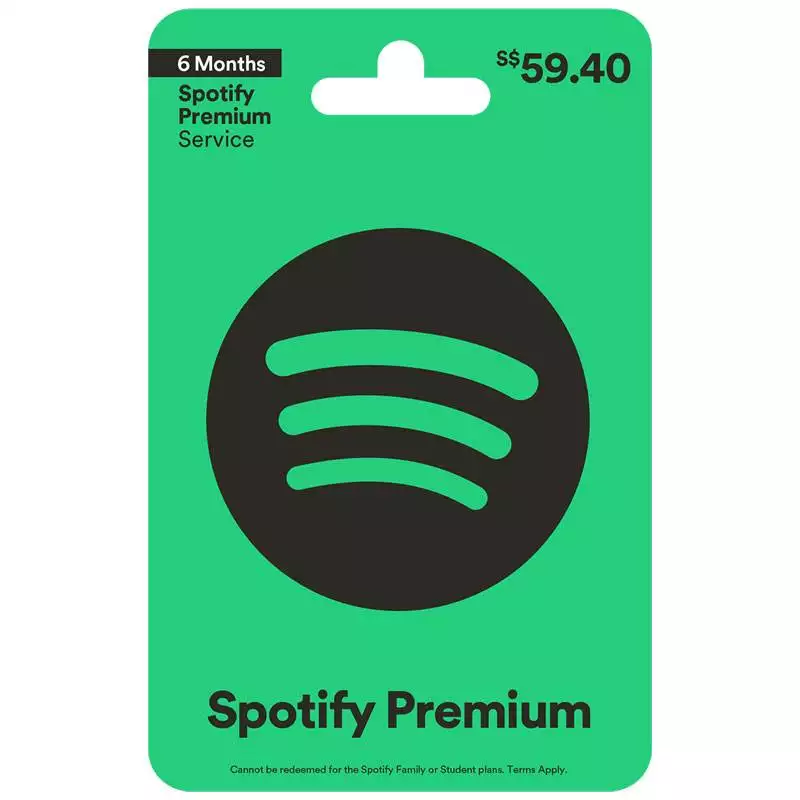 Spotify Premium 6 Months $59.40