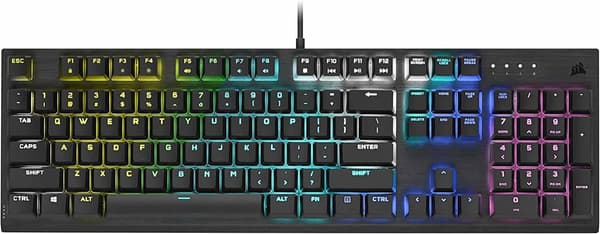 Corsair K60 RGB Pro Mechanical Gaming Keyboard - CHERRY Mechanical Keyswitches - Durable AluminumFrame - Customizable Per-Key RGB Backlighting, Black