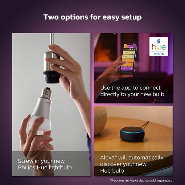 Philips Hue White and Color Ambiance LED Smart Bulb, E27