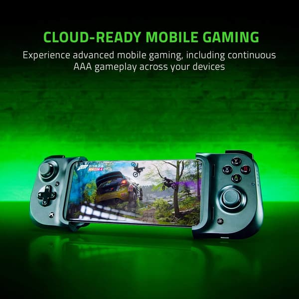 Razer Kishi Mobile Game Controller/Gamepad - Xbox Game Pass Ultimate, xCloud, Stadia, GeForce NOW- Passthrough Charging - Low Latency Phone Controller Grip
