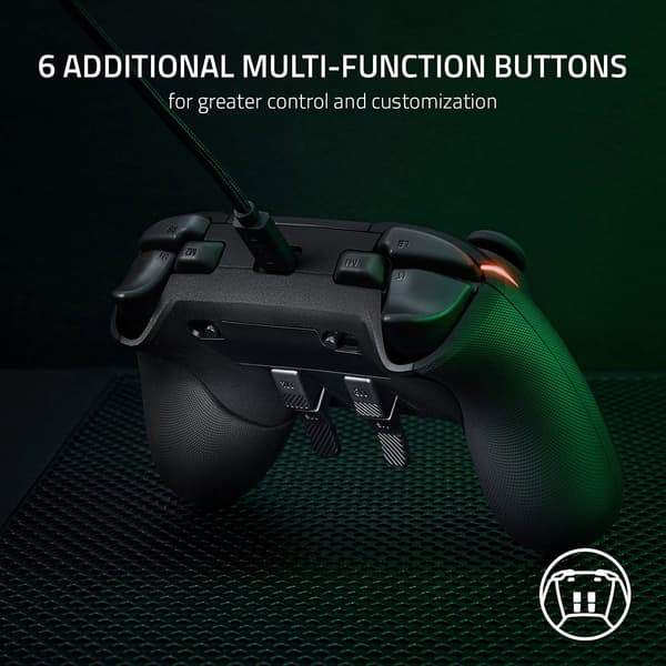 Razer Wolverine V2 Chroma Wired Gaming Pro Controller for Xbox Series X|S, Xbox One, PC: RGB Lighting - Remappable Buttons & Triggers - Mecha-Tactile Buttons & D-Pad - Trigger Stop-Switches