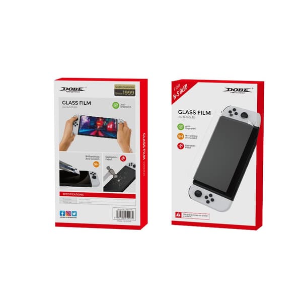 Dobe Nintendo Switch Anti-fingerprint Protective Tempered Glass Film- OLED, Switch Lite & Nintendo Switch Gen 2&1