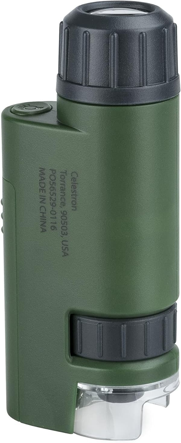 Celestron Kids Pocket Zoom Microscope Let Your Child Explore The World, Green - Children Micro scope (44116)