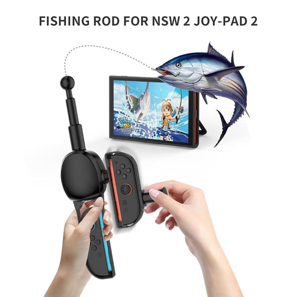 Fishing Rod for Nintendo Switch 2(2025),Fishing Game Kit for NS Switch 2 Legendary Fishing/Fishing Star World Tour-NS2