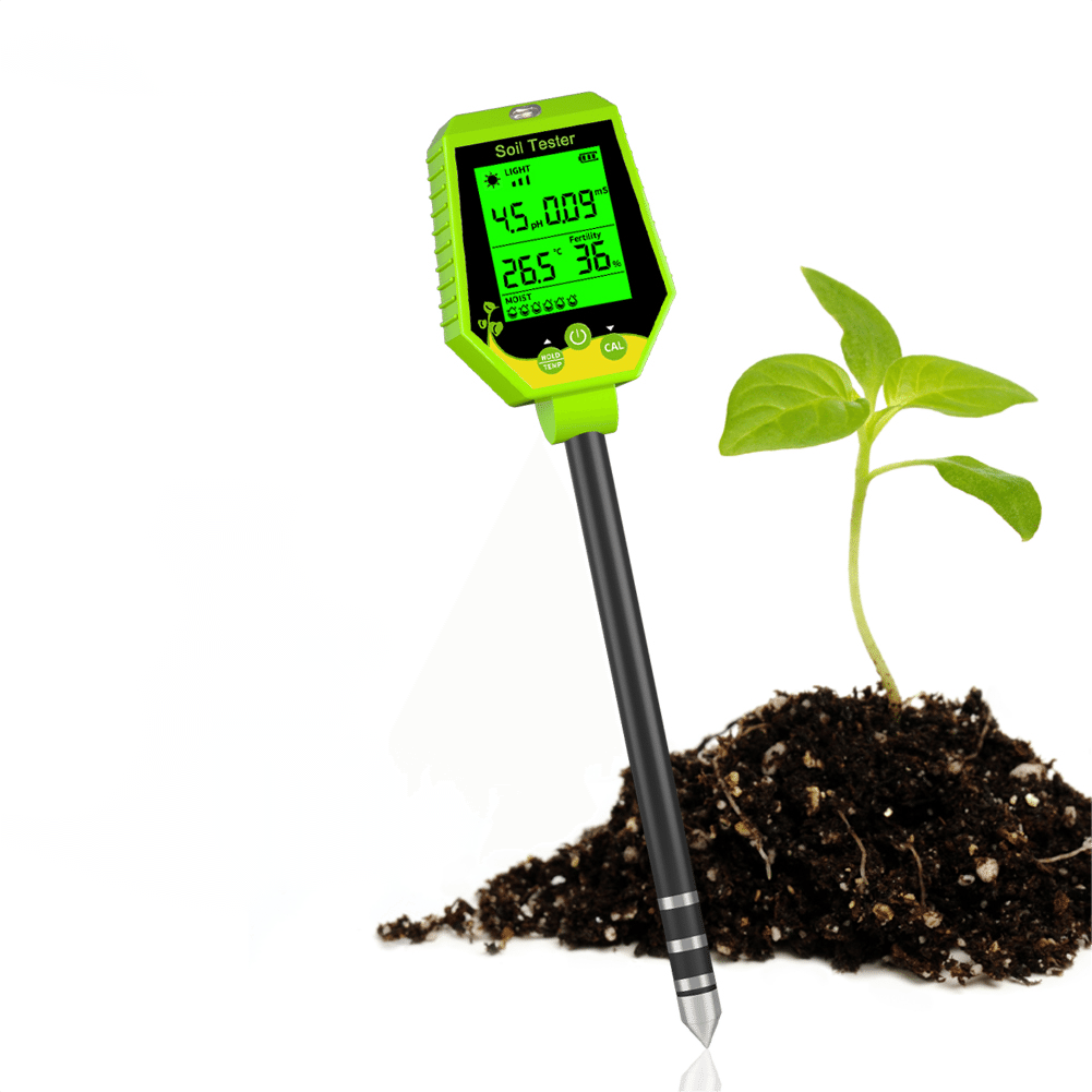 Safebros 6 in 1 Soil Tester Soil PH/EC/humidity/Fertility/Light /temperature Soil Testing Tools - Updated Futuristic New Model
