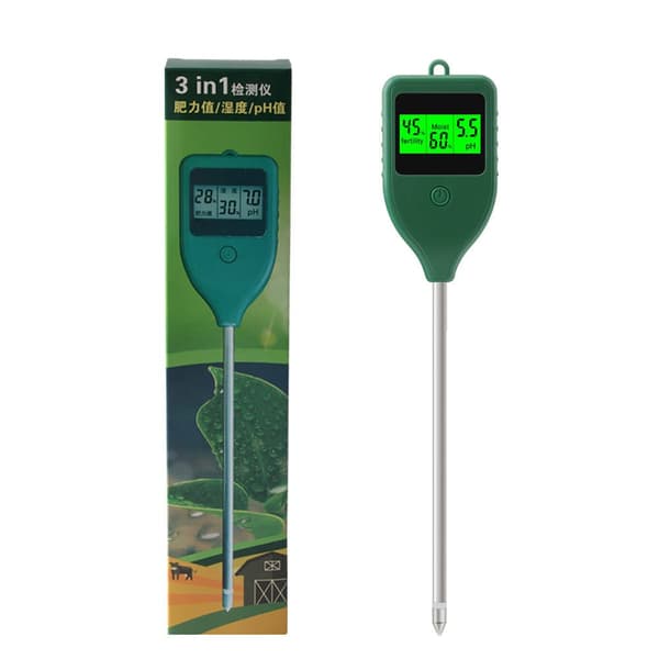 Safebros 3 in 1 Digital PH Soil Meter Fertility Moisture Meter digital LCD Reader