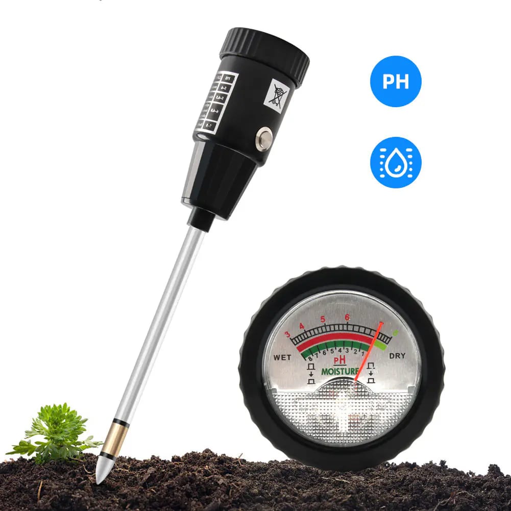 Safebros Soil PH Meter, Soil Moisture Sensor Meter, Soil PH Tester Gardening Tool Kits for Plant, Tree, Soil Tester for Moisture Great for Garden, Lawn, Farm, Indoor & Outdoor Use 295mm Length