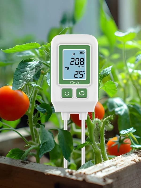 Safebros Digital Soil NPK Tester ~ Nitrogen Phosphorus Potassium Analyzer With LCD Display & Temperature Sensor