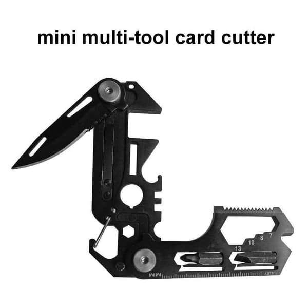 Safebros Pocket Swiss Stainless Steel Multitool Portable Credit Card Tool Survival & Emergencies for Camping Hiking