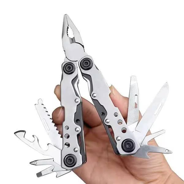 Safebros Multi-Functional 9 in 1 Carbon Steel Metric DIY Tool Kit Pocket Pliers Foldable Wire Cutter Multitool