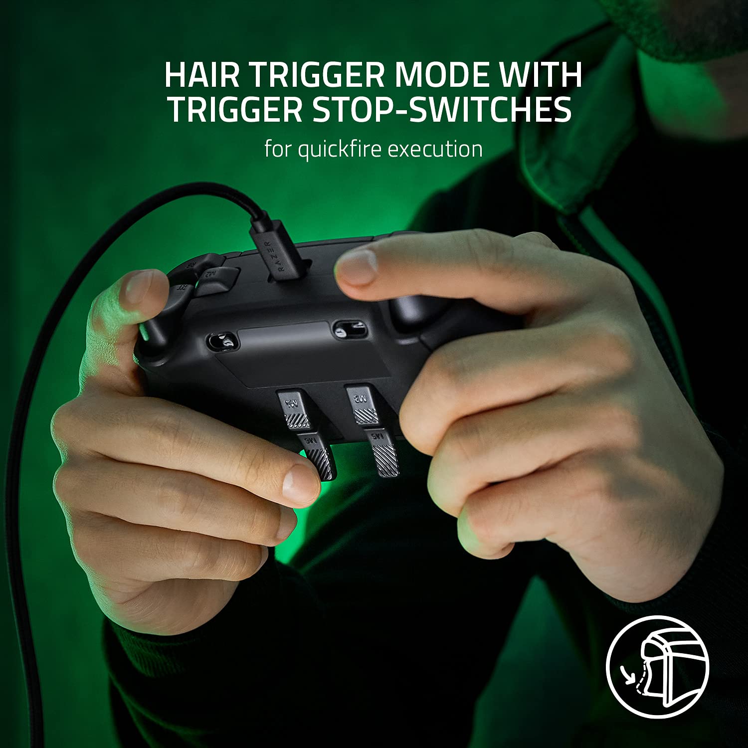 Razer Wolverine V2 Chroma Wired Gaming Pro Controller for Xbox Series X|S, Xbox One, PC: RGB Lighting - Remappable Buttons & Triggers - Mecha-Tactile Buttons & D-Pad - Trigger Stop-Switches