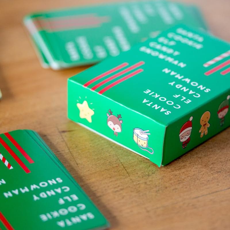Santa Cookie Elf Candy Snowman - Fun Family and Group Card Game - Christmas Twist on Taco Cat Pizza game